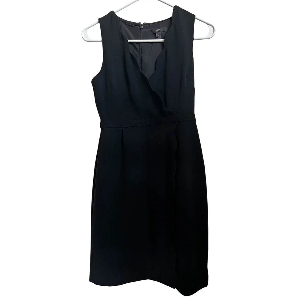 J.Crew Black Sleeveless Dress Women's 0P Career Professional Elegant‎